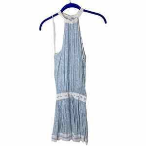 Poupette St. Barth light blue halter mini dress size 1